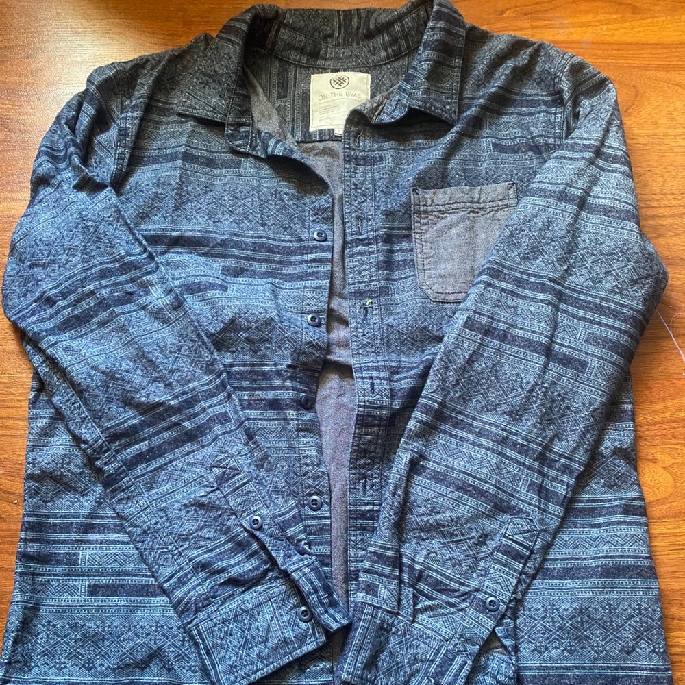 On the Byas button up